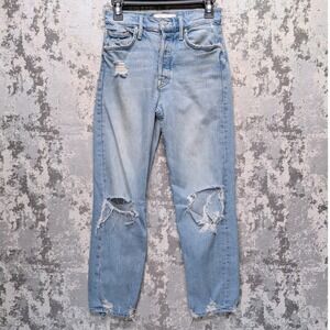 MOTHER Denim Jeans The Superior SZ 25 High Rise Distressed Button Fly W26 L26